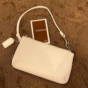 Coach wristlet - white, brand new